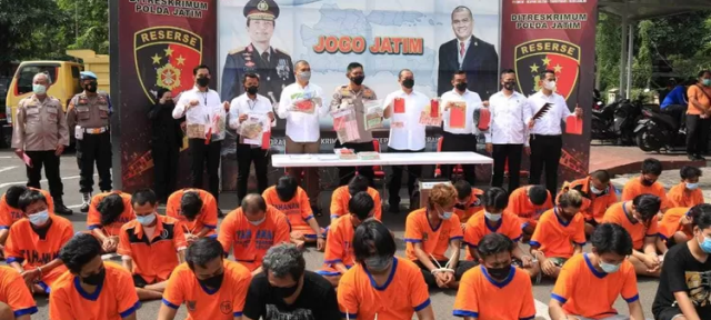 Polda Jatim Tangkap Preman Meresahkan, Ratusan Ditangkap Dalam Operasi Besar-Besaran